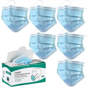 nuur 50 pcs disposable 3 ply face masks with filter general civilian use