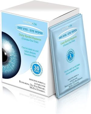 thermodrs dry eye relief premium eyelid wipes for blepharitis and dry eyes