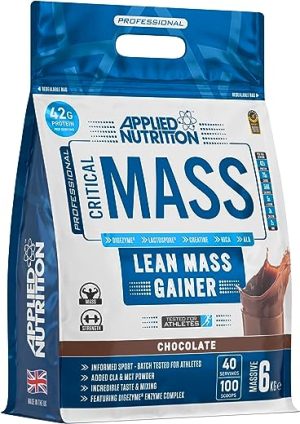 Applied Nutrition Critical Mass Professional - Weight Gain Protein Powder, High Calorie Weight Gainer, Lean Mass (6kg - 40 Servings) (Chocolate)