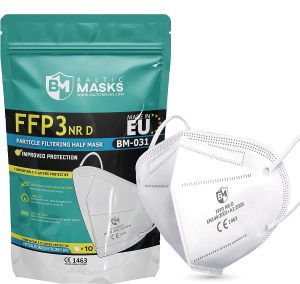 Cleanstro FFP3 Masks Pack of 10 With >99% Filtration Efficiency - Disposable Face Mask UK - Soft And Secure Fit (Packaging may vary)