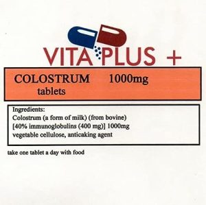 Colostrum 1000mg 240 High Strength Tablets Vitaplus UK