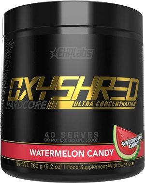 EHPlabs OxyShred Hardcore Thermogenic Pre Workout Powder for Shredding - Pre Workout Powder with L Glutamine & Acetyl L Carnitine, Energy Boost...