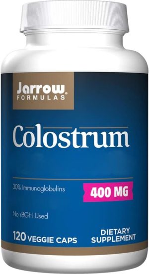 Jarrow Formulas, Colostrum, 400mg, 30% Immunoglobulins, 120 Capsules, Lab-Tested, Gluten Free, Vegetarian, Soy Free, Non-GMO