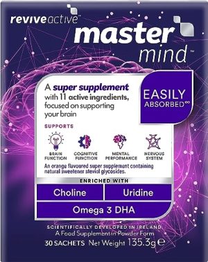 Mastermind Super Supplement by Revive Active | Support Brain & Cognitive Function in One Daily Sachet | 30 Day Supply | Mental Performance | Omega...