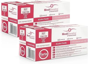 mediswabs pre injection sterile alcohol wipes 2 x 100 pack 70 isopropyl