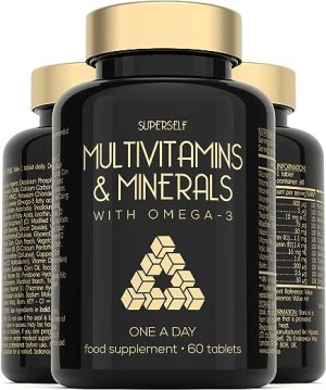 Multivitamins and Minerals with Omega 3 - Multivitamin Tablets for Men & Women - Adult Multi Vitamins with 100% Daily Dose of Iron, Zinc, Vitamin...