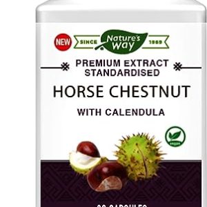 Nature's Way - Horse Chestnut with Calendula - Premium Standardised Extract - Traditionally Used to Support Circulation - Suitable for Vegans - 90...