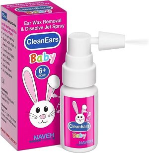 naveh pharma cleanears baby ear wax removal kit spray ear wax softener