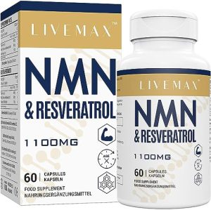 NMN &Trans-Resveratrol 1100mg | Powerful Antioxidant Supplement for Heart Health & Anti-Aging, Enhanced with Black Pepper Extract for Superior...