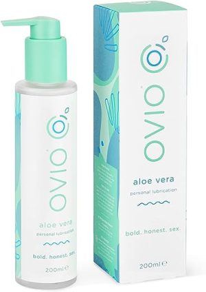 OVIO Aloe Vera Lube (200ml) - Water Based Moisturising Personal Lubrication - Non-Sticky and Free from Carbomers, Parabens, Palm Oil, Perfume and...