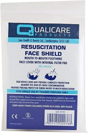 Rebreath CPR Mouth to Mouth Resuscitation Face Shield with Valve (Pack of 10)