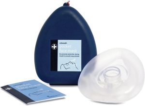 Reliance Medical Medical - Rebreath Pocket Face Mask With Valve For CPR For Personal Protection During Mounth To Mounth Resuscitation In A Blue...