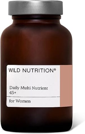 Wild Nutrition Food Grown Daily Nutrient Women’s Multivitamins Aged 45+ | Naturally Sourced Ingredients | Hormonal and Metabolism Support | Bone,...