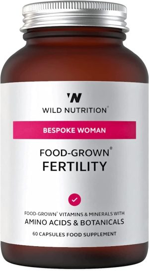 Wild Nutrition Food-Grown® Fertility Supplements for Women | Support Healthy Ovulation and Mental Wellbeing | Folate Supplement with Magnesium,...