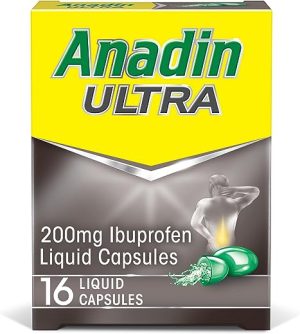 anadin ultra ibuprofen pain relief liquid capsules pack of 16