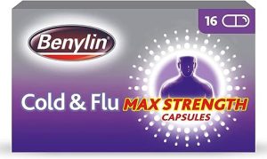 Benylin Cold & Flu Max Strength Capsules, 16 each, Packaging May vary