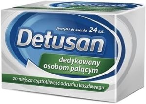 DETUSAN 24 x LOZENGES AFLOFARM Smokers Cough