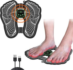 Electronic Feet Massager for Pain and Circulation,Electric Massage Mat,EMS Foot Massager,Electric Deep Kneading Circulation Foot Booster for Feet...