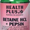 Health Plus Betaine Hcl + Pepsin Digestive Health Supplement - 180 Tablets