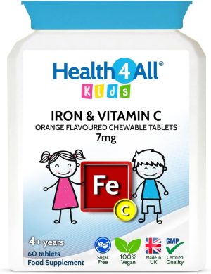 health4all kids iron chewable 60 tablets learning and growth support vegan