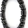 Unisex Beads Elastic Magnetic Bracelet Black Gallstone Magnetic Therapy Health Slimming Bracelet